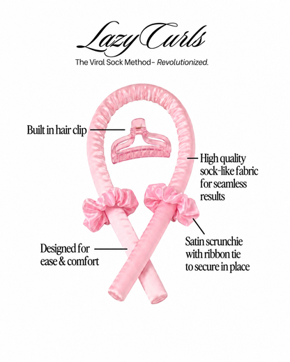 LazyCurl Heatless Curling Rod